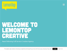 Tablet Screenshot of lemontopcreative.com